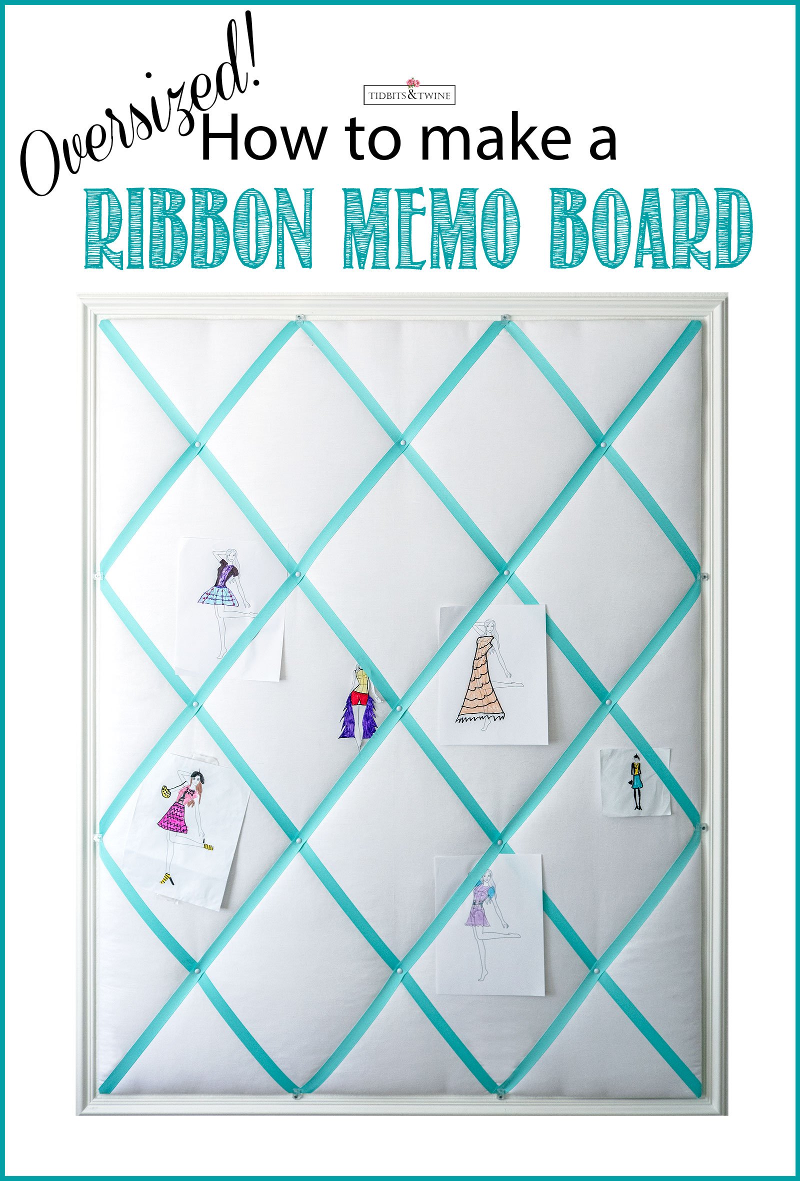 DIY Ribbon Memo Board - TIDBITS&TWINE