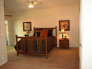 Master Bedroom After Staging Photo courtesy of Joyce Nuss of Just the Fluff Interiors