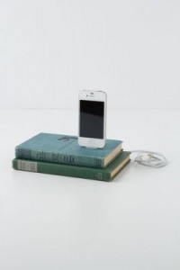 anthropologie vintage book iPhone charger