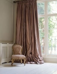 Puddled Silk Curtain