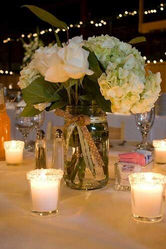 Roses in Mason Jar