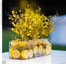 Vase filled with lemons