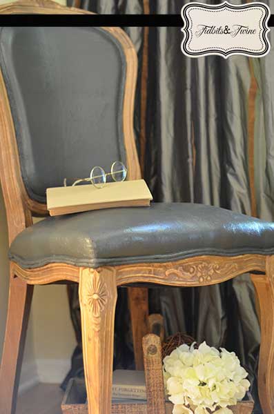 Chalk Painted Velvet Chair CeCeCaldwell - Tidbits&Twine