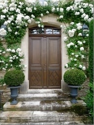 Front Door with roses