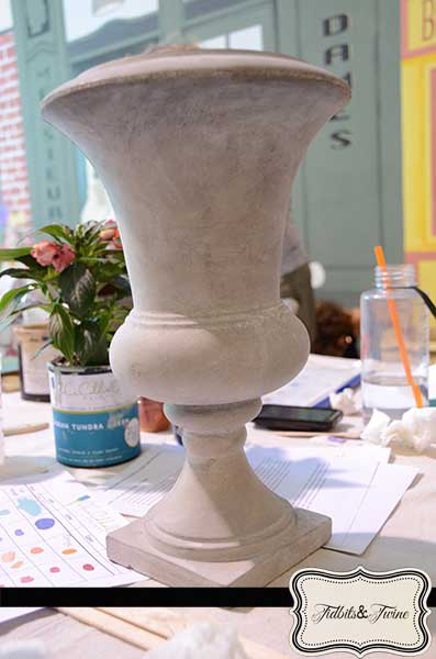 Unfinished Urn from HomeGoods - Tidbits&Twine