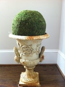 Vintage Urn with Moss