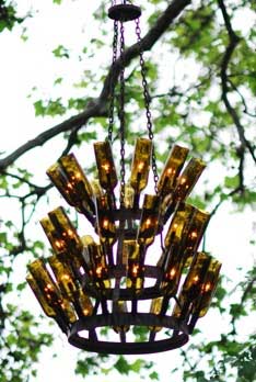 Bottle Rack Chandelier