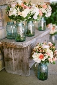 Mason Jar Clear Vase Casual Elegance
