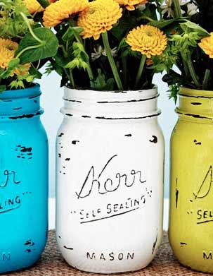 Mason Jar DIY Painted