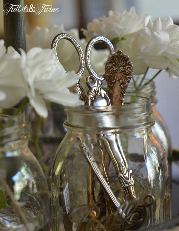 Serving Utensils in Mason Jar Tidbits&Twine