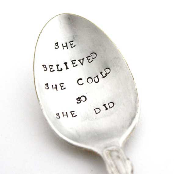 Tidbits&Twine Milk and Honey Luxuries Silver Stamped Spoon