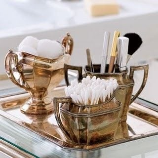 Tidbits&Twine Silver Bathroom Organizer