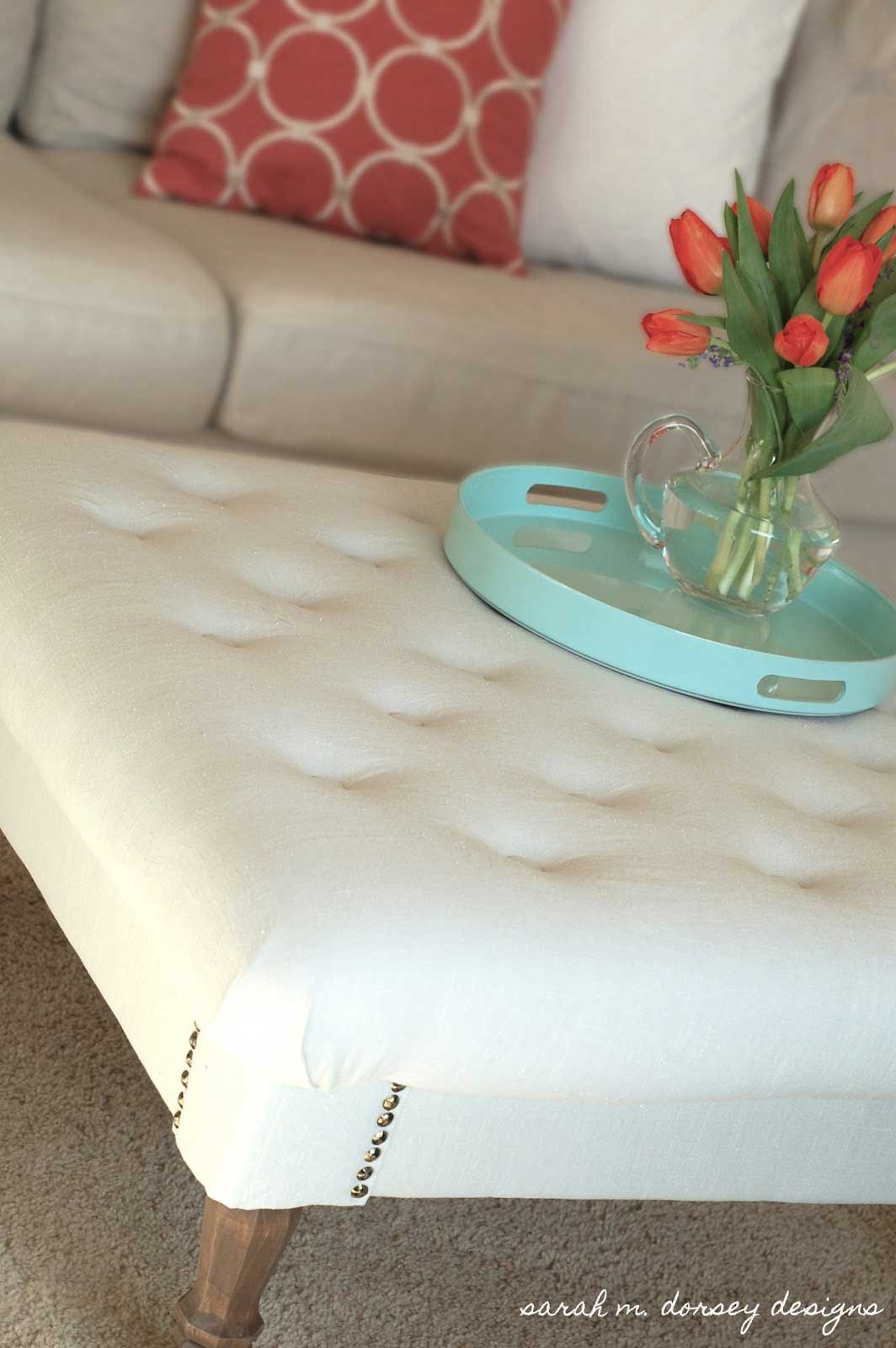 DIY Tufted Ottoman