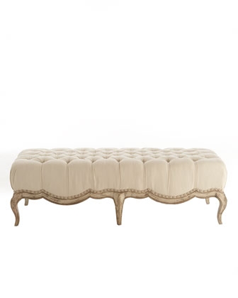Horchow Milania Tufted Ottoman