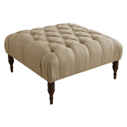 Target Button Tufted Upholstered Ottoman