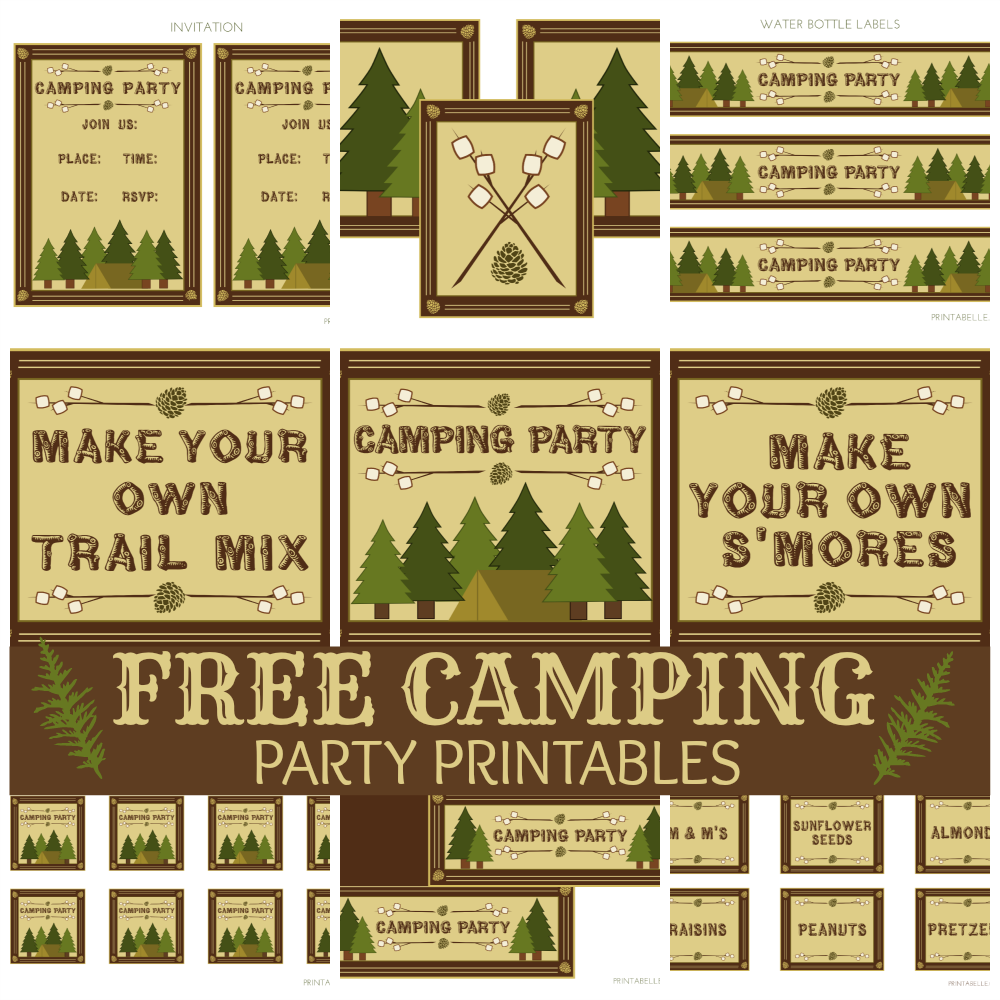 Tidbits & Twine Free Camping Printable