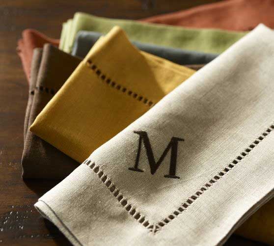 Pottery Barn Linen Hemstitch