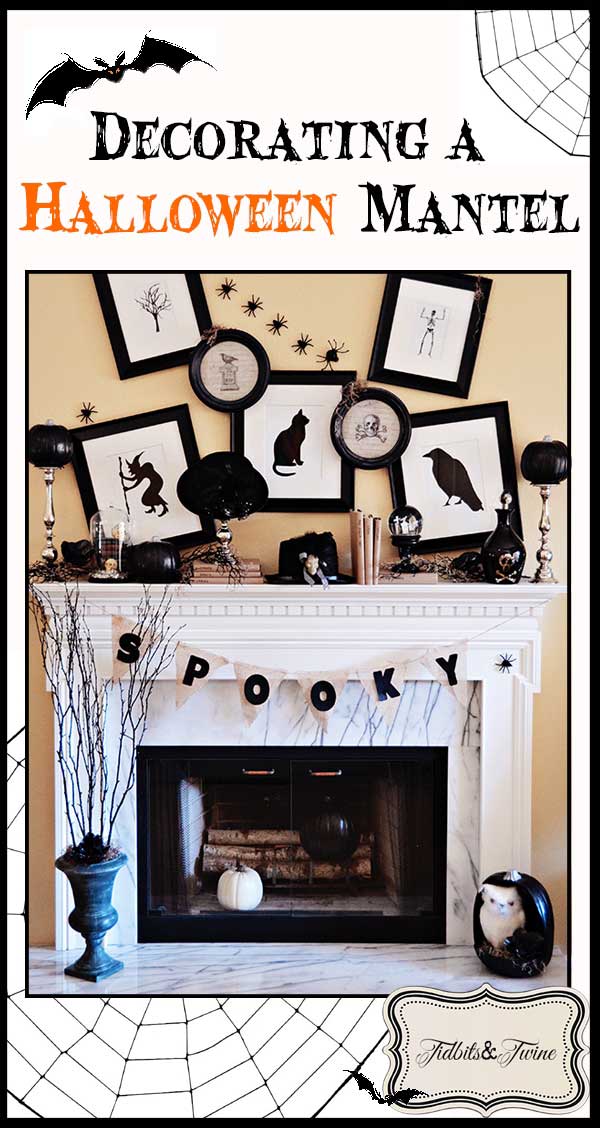 Tidbits&Twine Decorating a Halloween Mantel