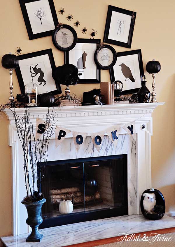 Tidbits&Twine Halloween Mantel