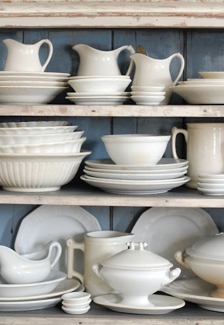 Tidbits&Twine White Ironstone Display