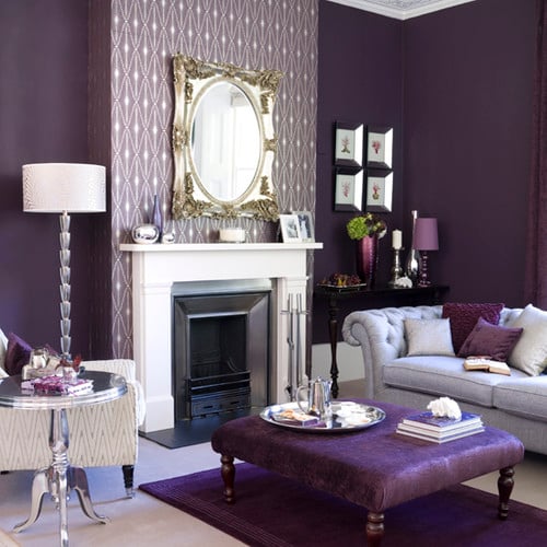 Tidbits&Twine Purple contemporary-living-room