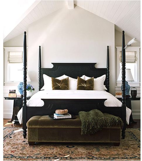 TIDBITS & TWINE - Black four poster bed