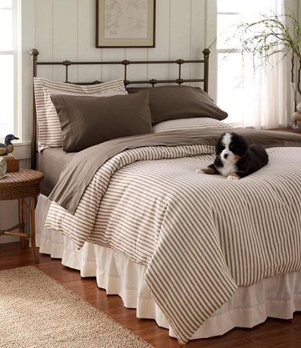 Ticking fabric bedding