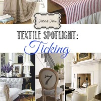 Textile Spotlight: Ticking Fabric and Its Home Decor Uses from Tidbits&Twine