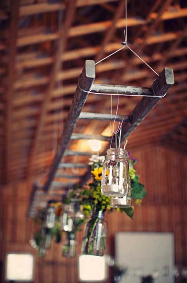 Vintage Ladder Mason Jars