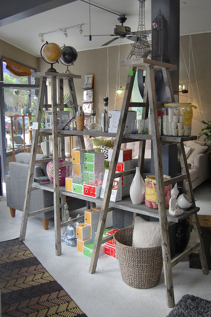 How to Decorate with Vintage  Ladders 20 Ways to Inspire 