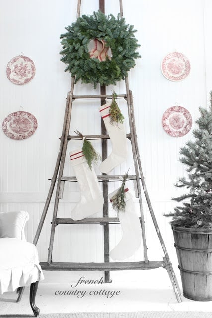 Vintage Ladder Wreath