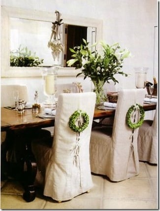 Wreath and Corset on Chairs