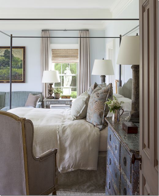 {A variety of finishes and textures help to make this room look as if it's evolved. Image via Tara Dillard.}