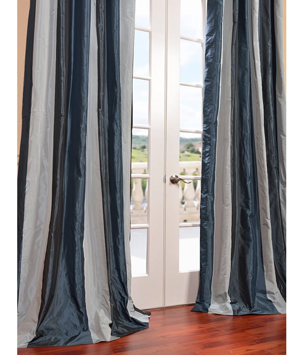 {Park Avenue Silk Taffeta Stripe Curtain from Half Price Drapes}