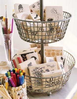 TIDBITS & TWINE Craft Room Wire Basket