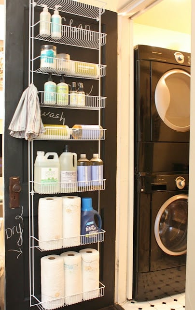 laundry room door storage