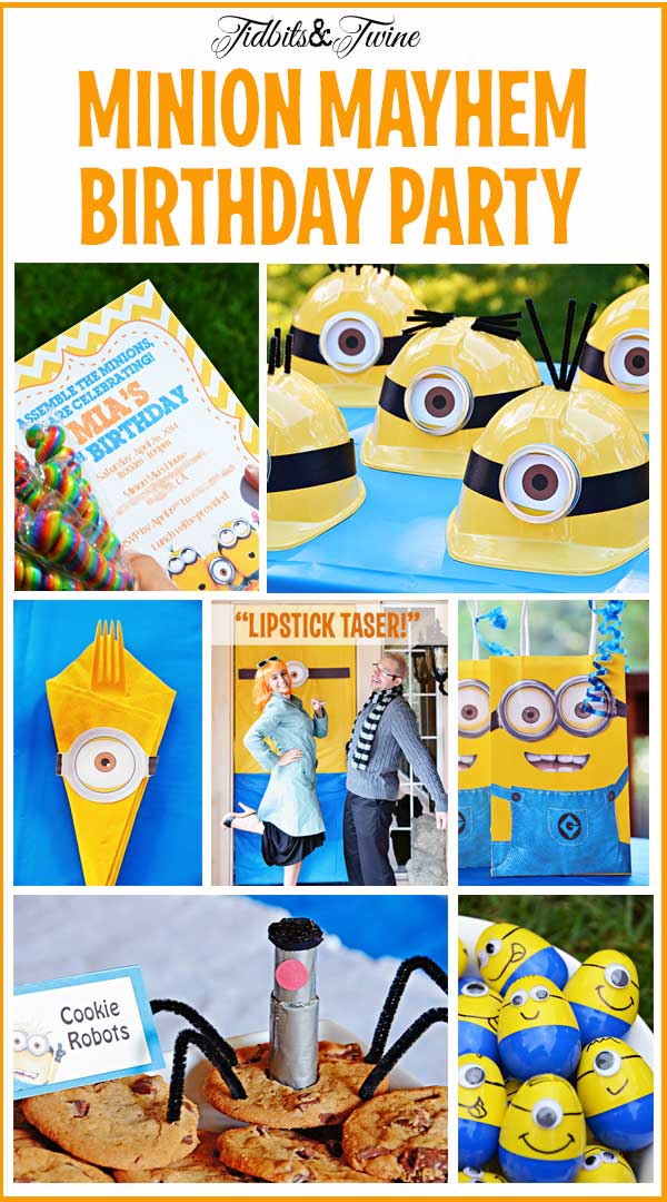 Girl Minions Birthday Party/ Party Favor /goodie Bags 12 Bags