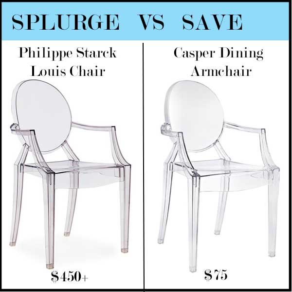 Comparison of ghost chairs Philippe Starck and Casper