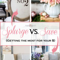 Splurge vs Save on Home Decor photo collage