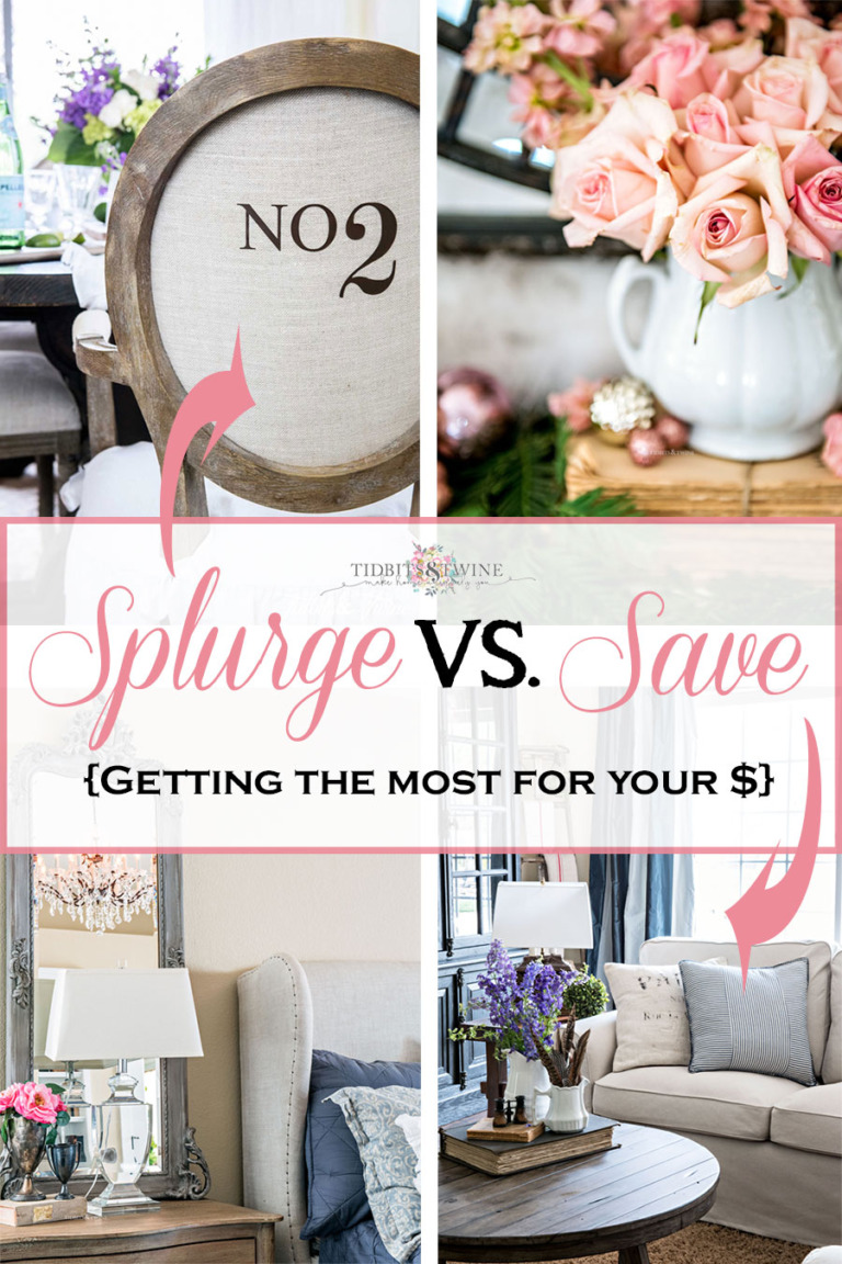 Splurge vs Save on Home Decor photo collage