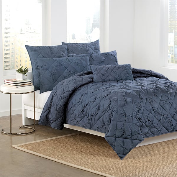 DKNY Diamond Tuck Quilt in Sapphire