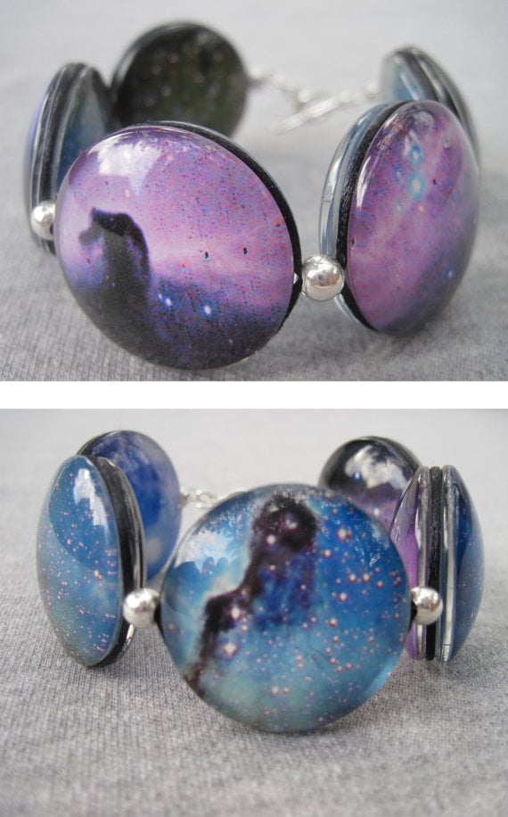 {Horsehead and Elephant Trunk Nebulae bracelet from Lost in Space Jewelry}