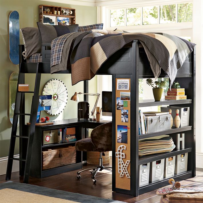 Tween Boys Bedroom With Loft Beds Ideas