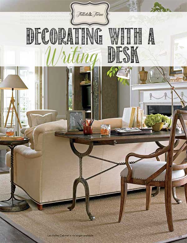 Writing desk in living room discount