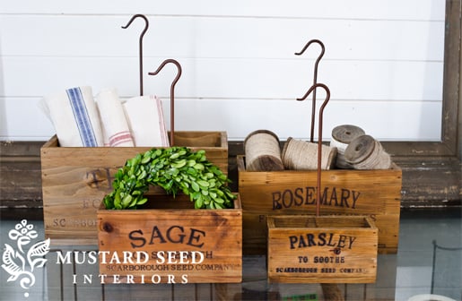 Vintage Herb Nesting Crates