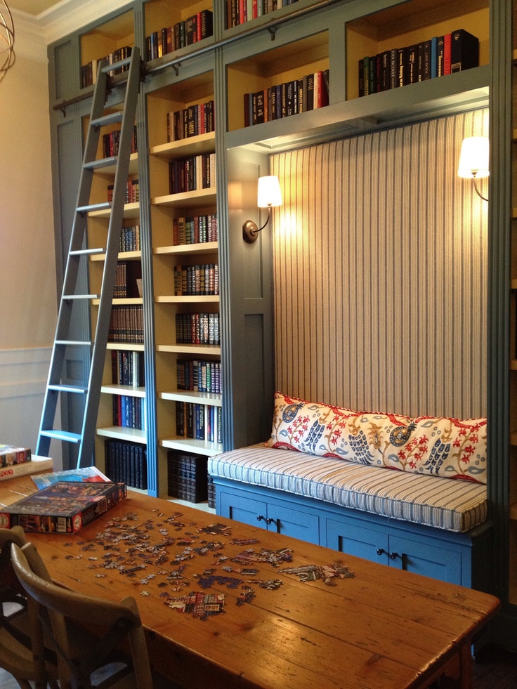 Library Bookcases With Ladders, Library Bookcase With Ladder