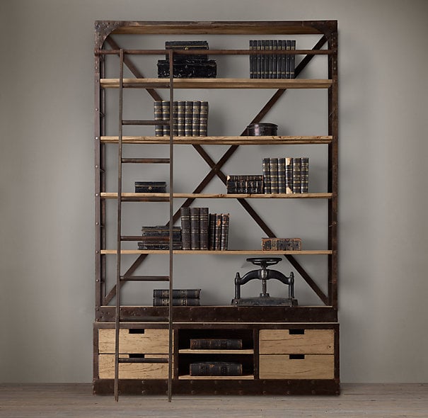 {Restoration Hardware 1950s Dutch Shipyard Triple Shelving}