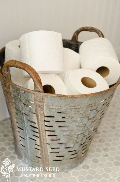 TIDBITS & TWINE Olive Bucket Toilet Paper Holder