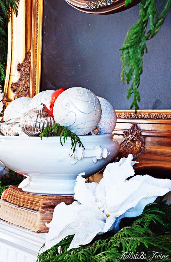 TIDBITS-&-TWINE-Christmas-Living-Room-Mantel-Ironstone-Centerpiece