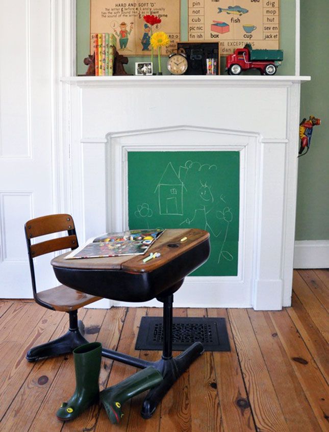 TIDBITS & TWINE Childrens Chalkboard Fireplace